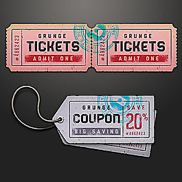 门票和价格标签psd素材