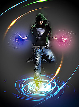 炫丽音乐街舞海报psd素材