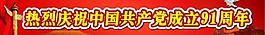 热烈庆祝中国共产党成立91周年图片