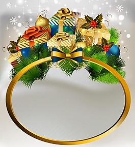 金色圈圈圣诞背景图片