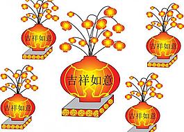 火红灯笼效果图图片