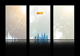 墨迹花纹圣诞卡片图片