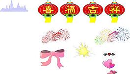 烟花 灯笼 cdr图片
