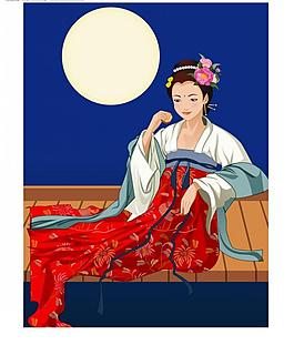 观月嫦娥图片