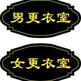 更衣室门牌图片