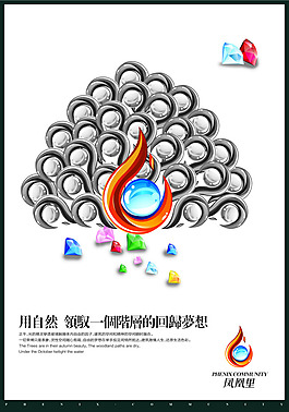 中国风地产展板