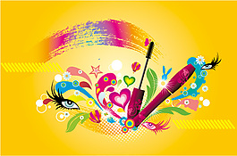 化妆品广告 矢量图