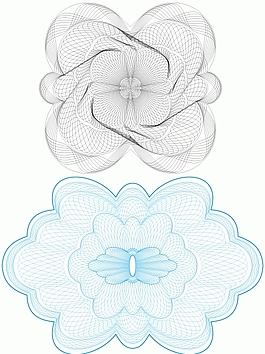 2款防伪线条花纹