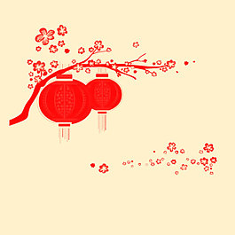 喜庆灯笼花朵笔刷