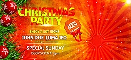 圣诞派对邀请贺卡