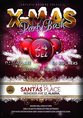 缤纷圣诞节 merry主题海报