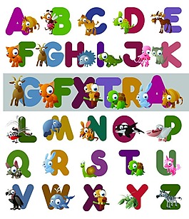 卡通字母