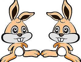 可爱兔 矢量图片