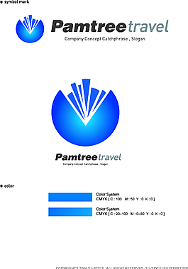 蓝色LOGO设计标识设计VI识别系统