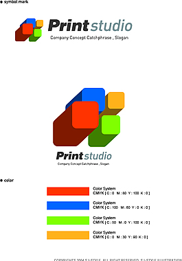 方块LOGO设计标识设计VI识别系统
