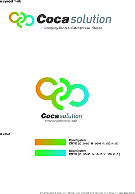 彩色LOGO设计标识设计VI识别系统