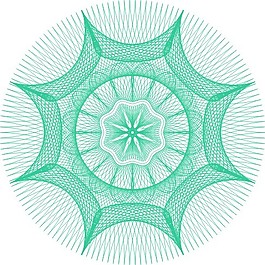 圆形纸币底纹CDR矢量图