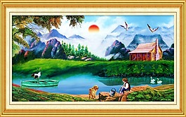 油画家居装饰画风景素材下载