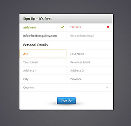 网页注册UI界面素材
