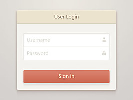 网页登录界面UI素材