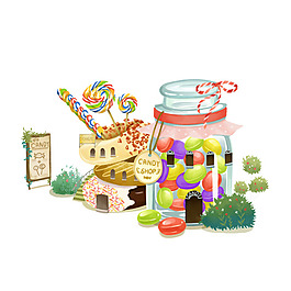 糖果插图psd源文件