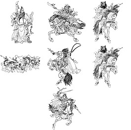 三国名将矢量图
