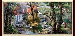 风景油画 油画图片