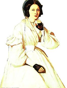 油画美女图片