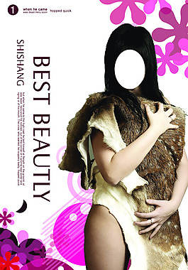 国外皮草服饰广告设计PSD分层模板