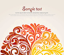 优雅花纹装饰背景矢量