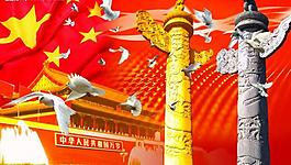 金色高精度华表、已勾好的姿态各异的鸽子图片