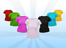 圆领文化衫PSD分层模板