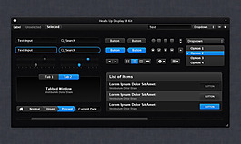黑色网页UI元件设计PSD源文件