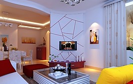 现代风格3d效果图模型源文件