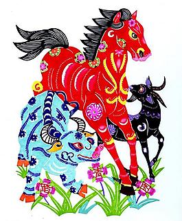 年画马图片