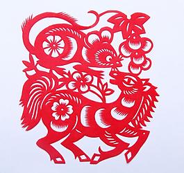 剪纸马图片