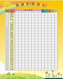 小学表现情况成绩制度表