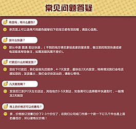 淘宝网店常见问题答应问答模块PSD源文件
