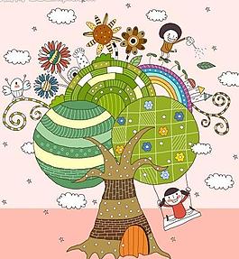 矢量儿童插画图片