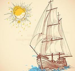 复古风格插画矢量素材图片