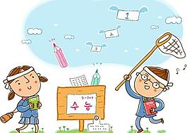 卡通学生图片