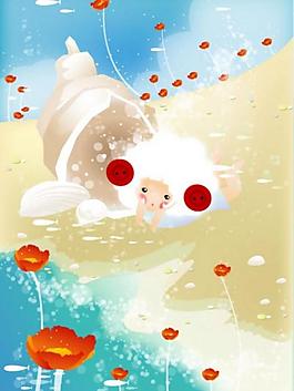 矢量梦幻插画图片