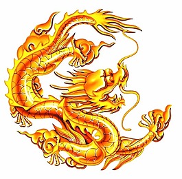 金色的中国龙