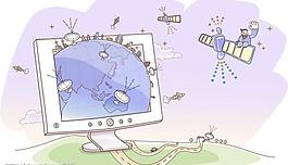 现代科技插画图片
