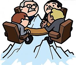 商务会议漫画图片