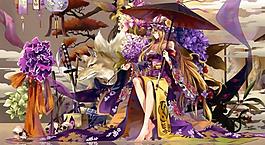 日本人物插画图片