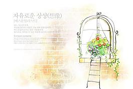 吊花篮图片