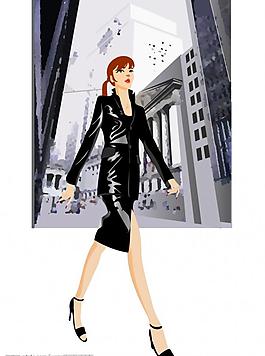 甜美新女性矢量图图片