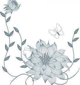 鲜花蝴蝶图片
