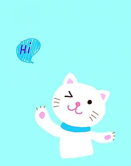 卡通 小猫图片
